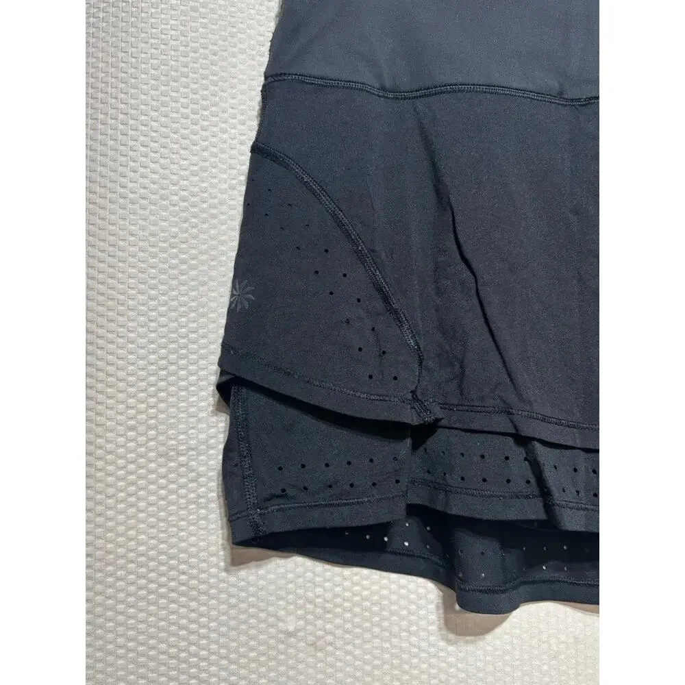 Athleta Skirt Skort Mini Womens Medium Black Tennis Golf Breathable Stretch